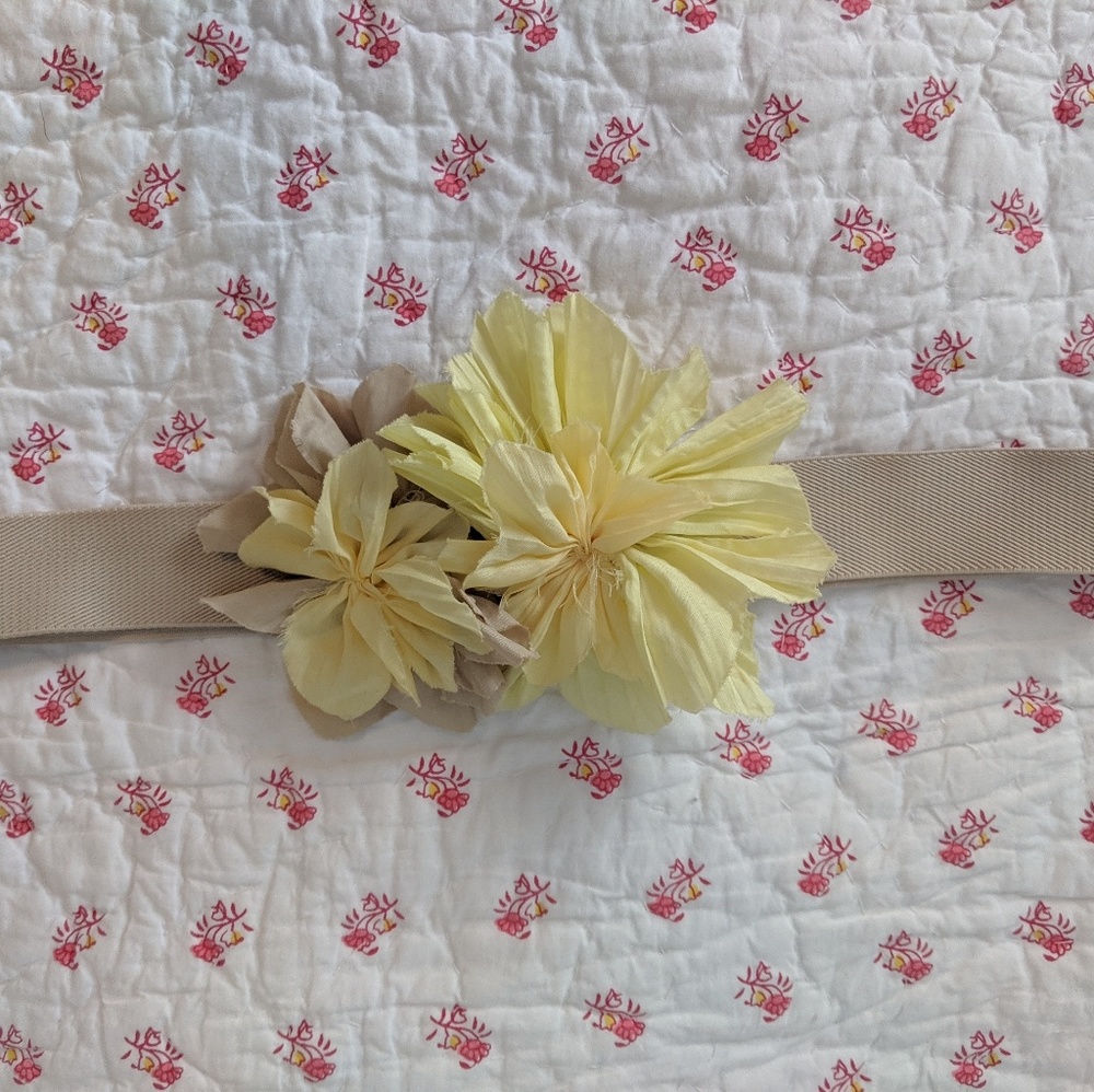 Zara floral stretch belt